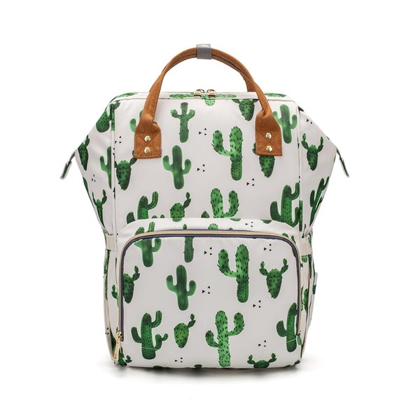 Atsabdas Cactus Print Diaper Bag Backpack for Mom Dad, Maternity