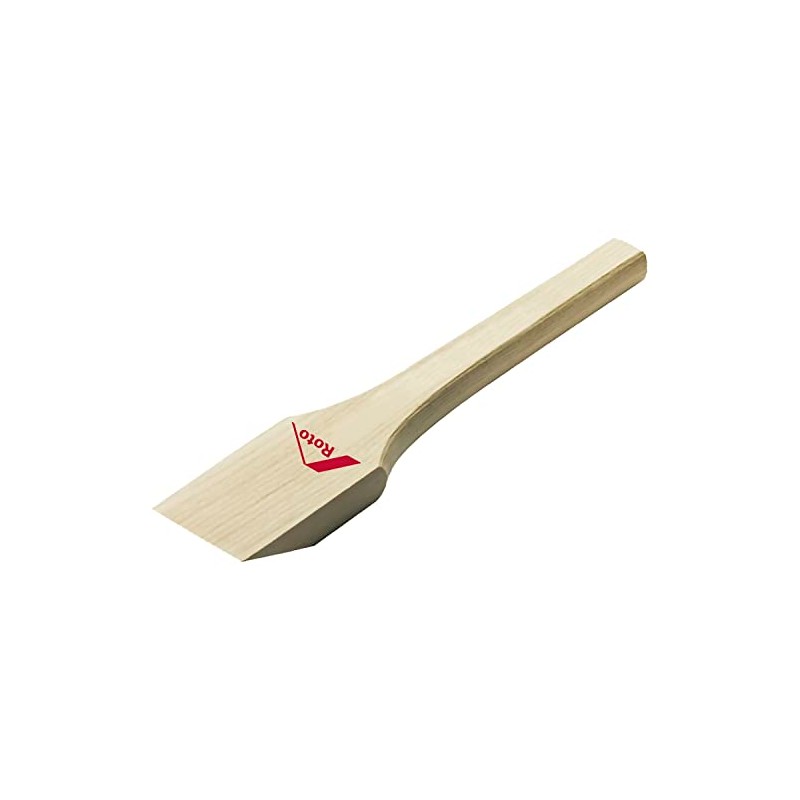 Original Roto Wooden Log Trowel with Roto Logo Uncoated