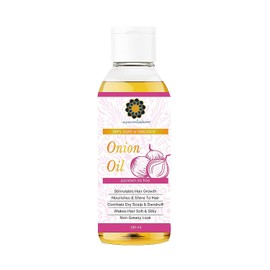 AYURVEDASHREE Aceite Para El Cabello Con Cebolla Roja, Semilla Negra, Coco, Almendra Y Sésamo - 100 Ml 3.38 Fl Oz - Ingredientes Naturales, Cuero Cabelludo Saludable, Brillo Y Apoyo Al Crecimiento