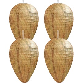 Augshy Fake Wasp Nest, Pack of 6 Mini Wasp Nest, Artificial Hornet Nest, Dummy Hanging Hornet Nest for Home and Garden
