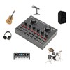 Live Sound Card with Built in Microphone Clear Recording Portable