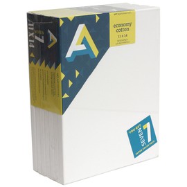 Art Alternatives stretched White Canvas Super Value Pack-11 x 14 inches-Pack of 7