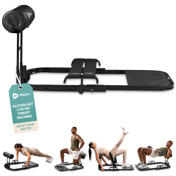 Lifepro GluteBlast Hip Thrust Machine – Foldable Glute Bench Hip