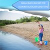 30 Packs 5 Inch Sand Buckets Bulk Colorful Durable Plastic