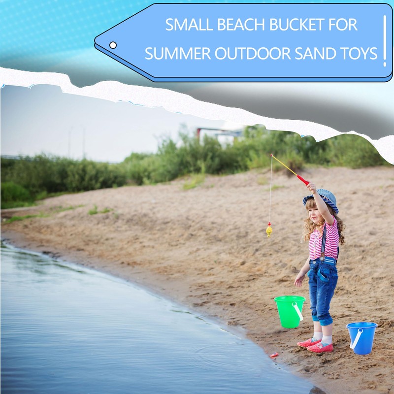 30 Packs 5 Inch Sand Buckets Bulk Colorful Durable Plastic
