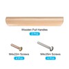 sourcing map Wood Pull Handles, 2pcs 160mm/6.3" Hole Distance Wooden