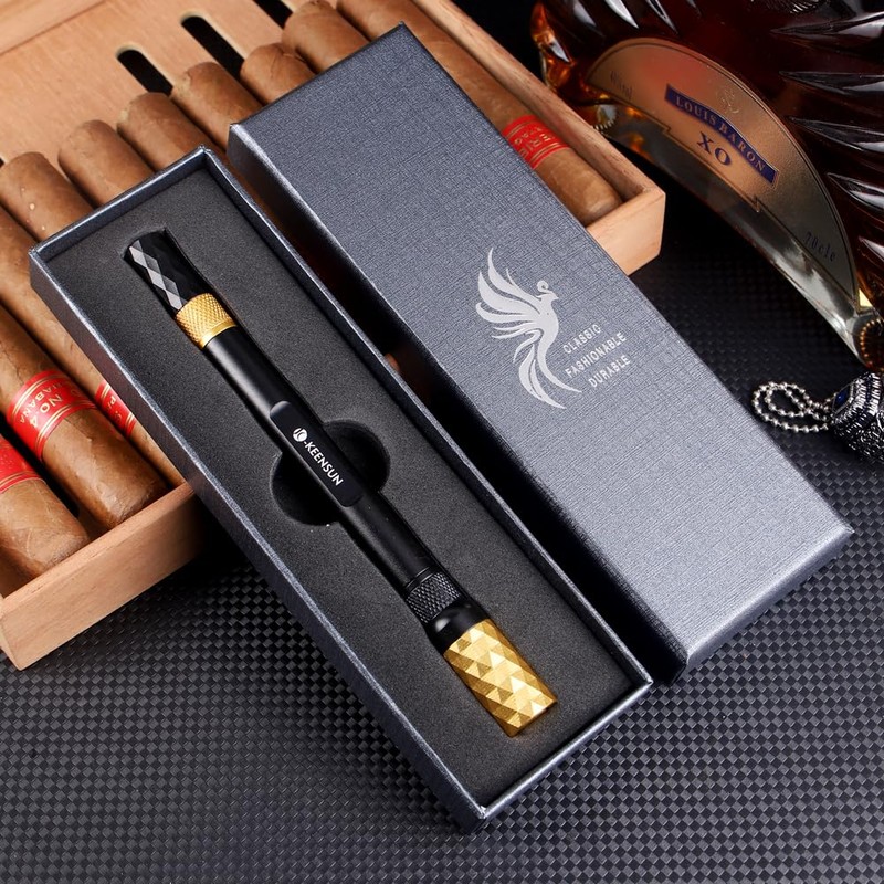 KEENSUN 4-in-1 Cigar Punch Tool Set with 2 Size Cigar