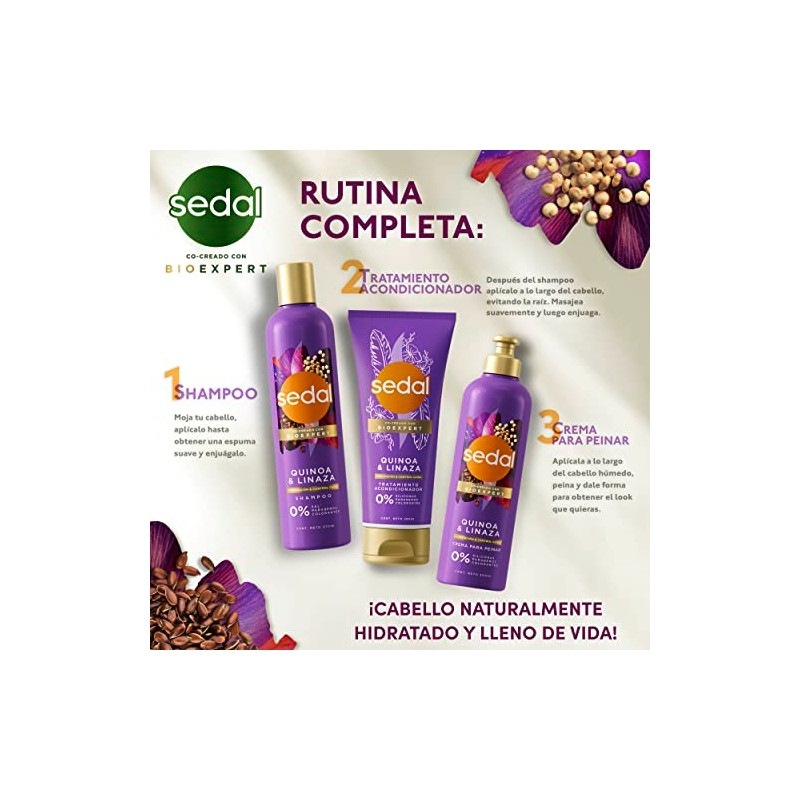 Sedal Crema para Peinar Quinoa y Linaza 300 ml