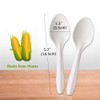 Eco-Friendly Compostable Spoons 150 Pieces Disposable Spoons Made from Starch