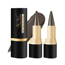 MisFun Pack of 2 Matte Quick-Drying Eyeliner Waterproof, Waterproof Gel Eyeliner Pen, Black, Quick Drying, Waterproof Pens, Long Lasting, Gel Eyeliner, Lasting Eyeliner Pen (Brown)