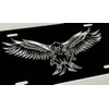 Engraved US American 3D Fierce Eagle Diamond Etched Car Tag