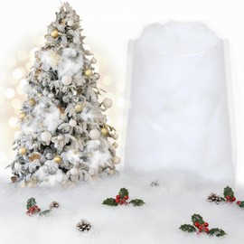 Christmas Fake Snow 2.12 oz Mini Small Artificial Christmas Snow Blanket Winter White Fluffy Fiber for Village Mantle Display Indoor Outdoor Home Xmas Decoration Supplies