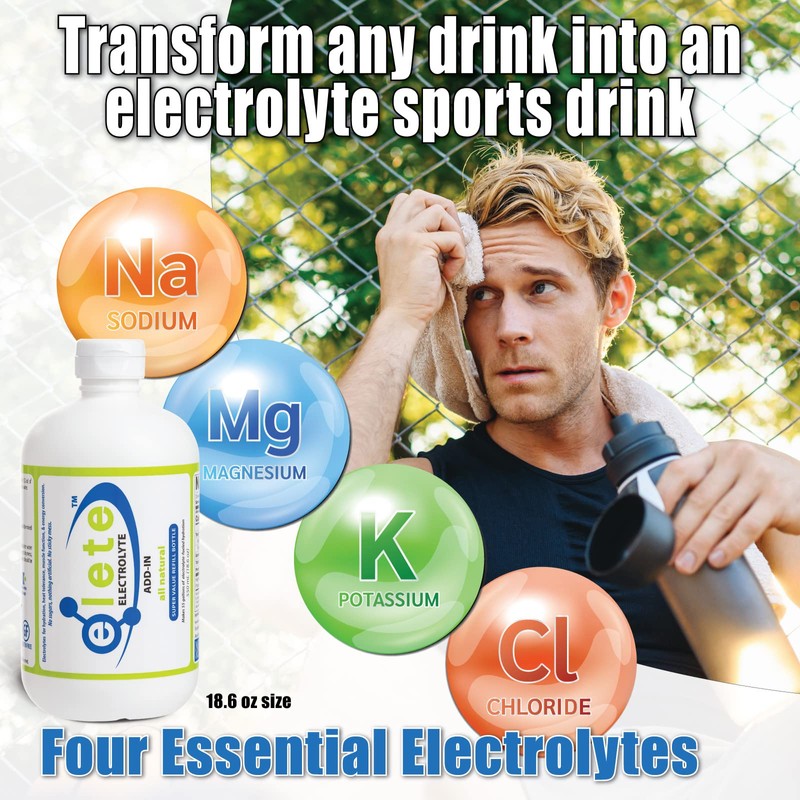 elete Electrolyte Add-in Hydration Drops | Sodium, Magnesium, Potassium &