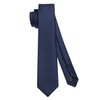 HISDERN Tie Men's Slim Ties for Men Solid Silk Tie