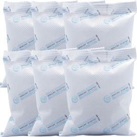 Wisesorb 100 Gram 6 Packs Silica Gel Packets Dessicant for Storage, Humidity Packs