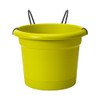 elho Basics Potholder Allin1 Metal Flower Pot, Lime Green, 27