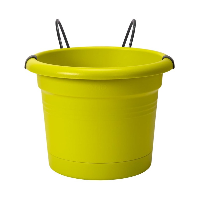 elho Basics Potholder Allin1 Metal Flower Pot, Lime Green, 27