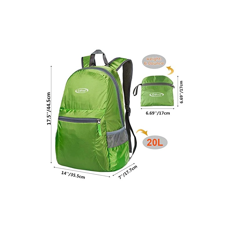 G4Free Lightweight Packable Backpack for Travel and Hiking