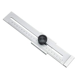 POWERTOOL Stainless Steel Ruler, 0-200mm Stainless Steel Ruler Metal Ruler Scribing Marking Gauge Cut Scraper Ruler for Woodworking Measuring