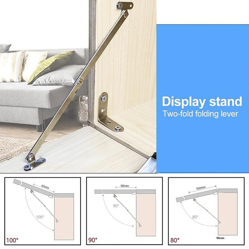 JINHENB 4 Pcs Buffer Hinge Stainless Steel Cabinet Door Lift