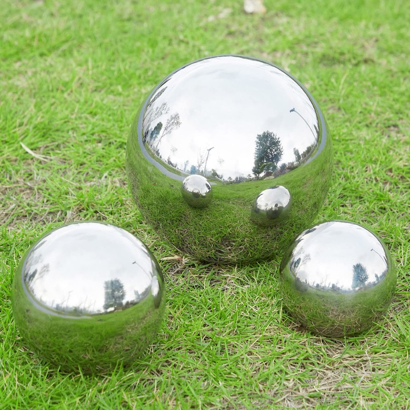 Opexscal Stainless Steel Decorative Balls, Shiny Decorative Orbs for Centerpiece