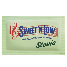Sweet'N Low Stevia Zero Calorie Sweetener Sachets - 100 Pack (200 Servings per Pack), Natural Sugar Substitute, Ideal for Hot & Cold Beverages, Suitable for Home, Office & Travel