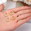 Dochais 6-8 Pairs of Stud Earrings Gold Silver Set 18K