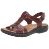 Clarks Sandalias Planas Laurieann Kay para Mujer, Bronceado Cuero, 9