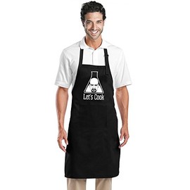 Star and Stripes Lets Cook Funny Apron, Breaking Cooking Chef Apron Novelty Aprons 65% Polyester, 35% Cottons Black Free Size Long Apron