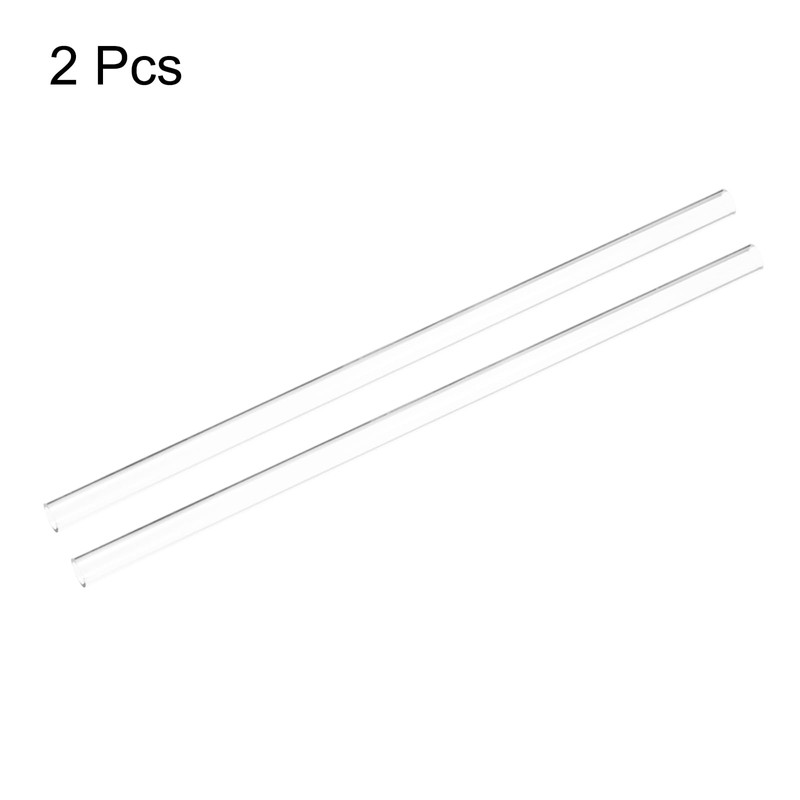 sourcing map 2pcs Clear Rigid Tubing Pipe 9mm ID x