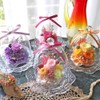 NEW 3 Diana Roses Preserved Flowers, Glass Dome Display, Purple