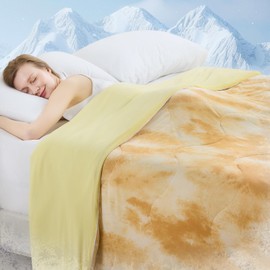 Cushious Cooling Comforter Twin Size, Summer Cooling Blankets for Hot Sleepers and Night Sweats, Lightweight Breathable Cooling Comforter Bedding for Sofa, Bed, Camping, Office