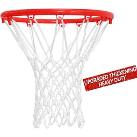 Basketball Net Outdoor, 2024 Upgrade Basketball Net, All Weather Anti Whip Basketball Net Replacement -12 Loops - Color: Red White Blue