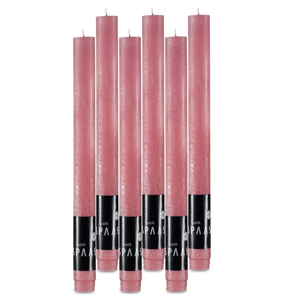SPAAS Rustic Rose Blush Candles - 10" Tall Rustic Candles,