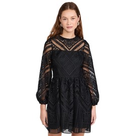 Shoshanna Women's Bowery Lace Steph Dress, Jet