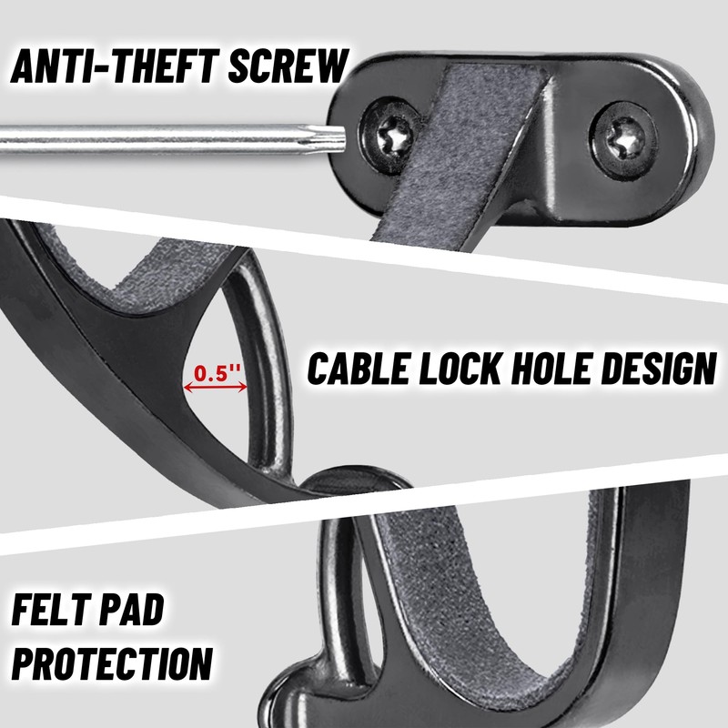 LOIUO Gun Rack Storage Wall Mount Rifles Shotgun Hooks Horizontal