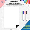 Magnetic Blank Fridge Whiteboard: 42x30cm with 4 Colourful Erasable Pens