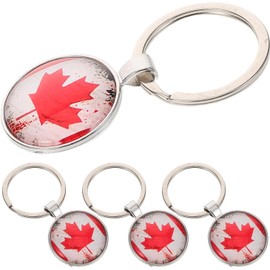 Llavero Bandera de Canadá de Aleación de Zinc, Diseño Creativo y Cómodo para Uso Versátil en Coche o Casa, Accesorio Patriótico y Único