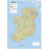 Detailed Physical Ireland Poster Map - 23.3 x 16.5 Inches