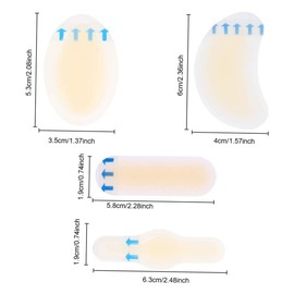 Healeved Shoe Liners Women Rear Heel Sticker 24pcs Anti-wear Heel Cushion Gel Foot Protector for Blisters Prevention