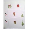 Assorted Christmas Glitter 3.5" x 5" Blank Note Cards with