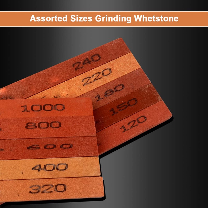 CBRIGHT 10pcs Sharpening Stone Set-10 Grit Assorted Sizes Whetstone Sharpener