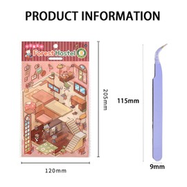 10Pcs Stickers, 3D Stickers, 3D Sticker Scene, Sticker Therapy, Sticker Scene, 3D House Stickers, 3D House Sticker Set Funny Cartoon Scene Stickers for Kids, Miniature House Landscaping Stickers