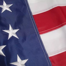 Premium Wire 8'x12' FT American Flag USA US U.S. Sewn Stripes Embroidered Stars Brass Grommet