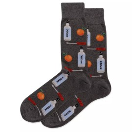 Hotsox Screwdriver Socks, Charcoal Heather, 1 Pair, Men Shoe 6-12.5