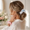 2 Pcs Bride Hair Solid Scrunchies for Women Accessories to