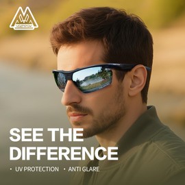 VOZAPOW Polarized Sports Sunglasses for Men Women Youth, UV400 Protection Cycling Glasses for Running Baseball Softball