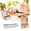 Baluue Wooden Essential Oil Box Compartment Aromatherapy Holder Lightweight Compact