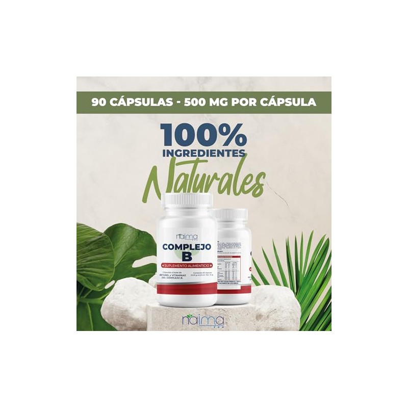 Naima Complejo Cápsulas Vitaminas B12 Apoyo Metabolismo Energético Sistema Nervioso