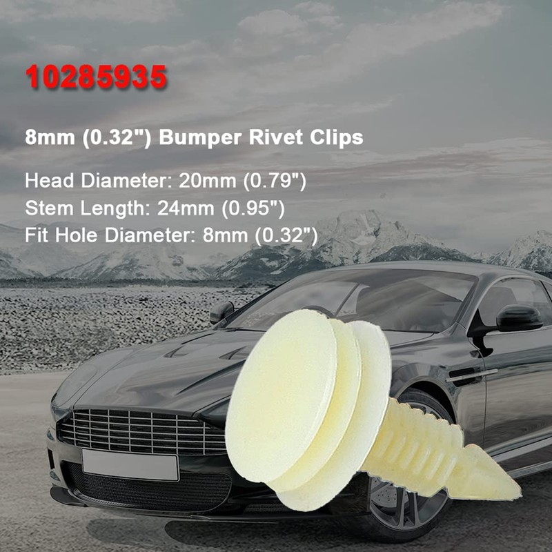 Aintier 100 Pcs Car Retainer Clips, Plastic Fasteners Kit Fender